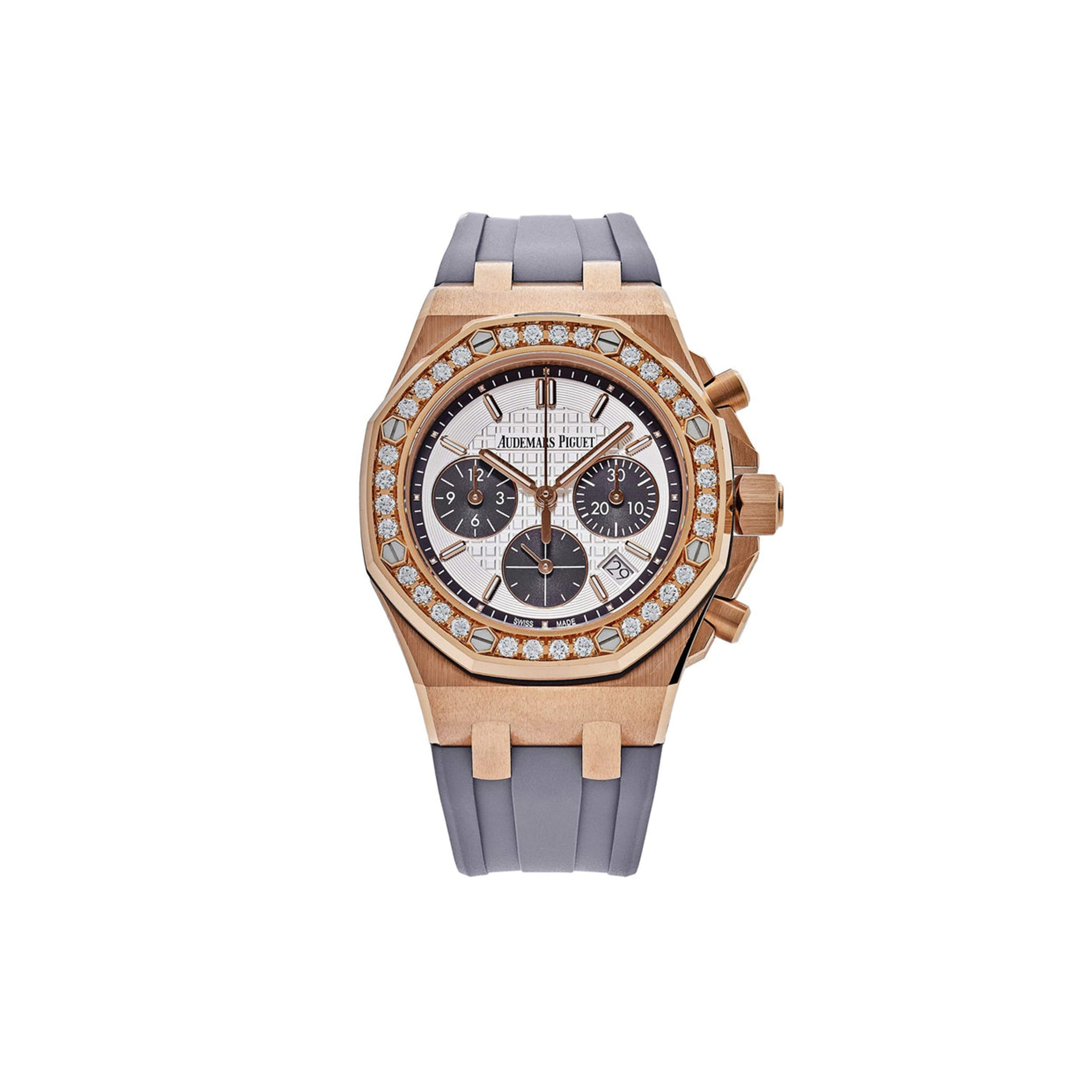 AUDEMARS PIGUET ROYAL OAK OFFSHORE ROSE GOLD DIAMOND BEZEL WATCH 26231OR.ZZ.D003CA.01